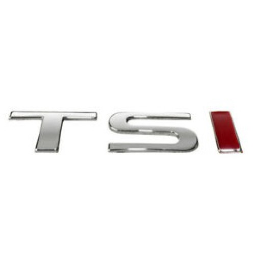 Seat TSI embleem chroom/rood